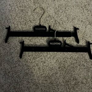 Valentino Adjustable Black Velvet Hangers - Set of two